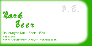 mark beer business card